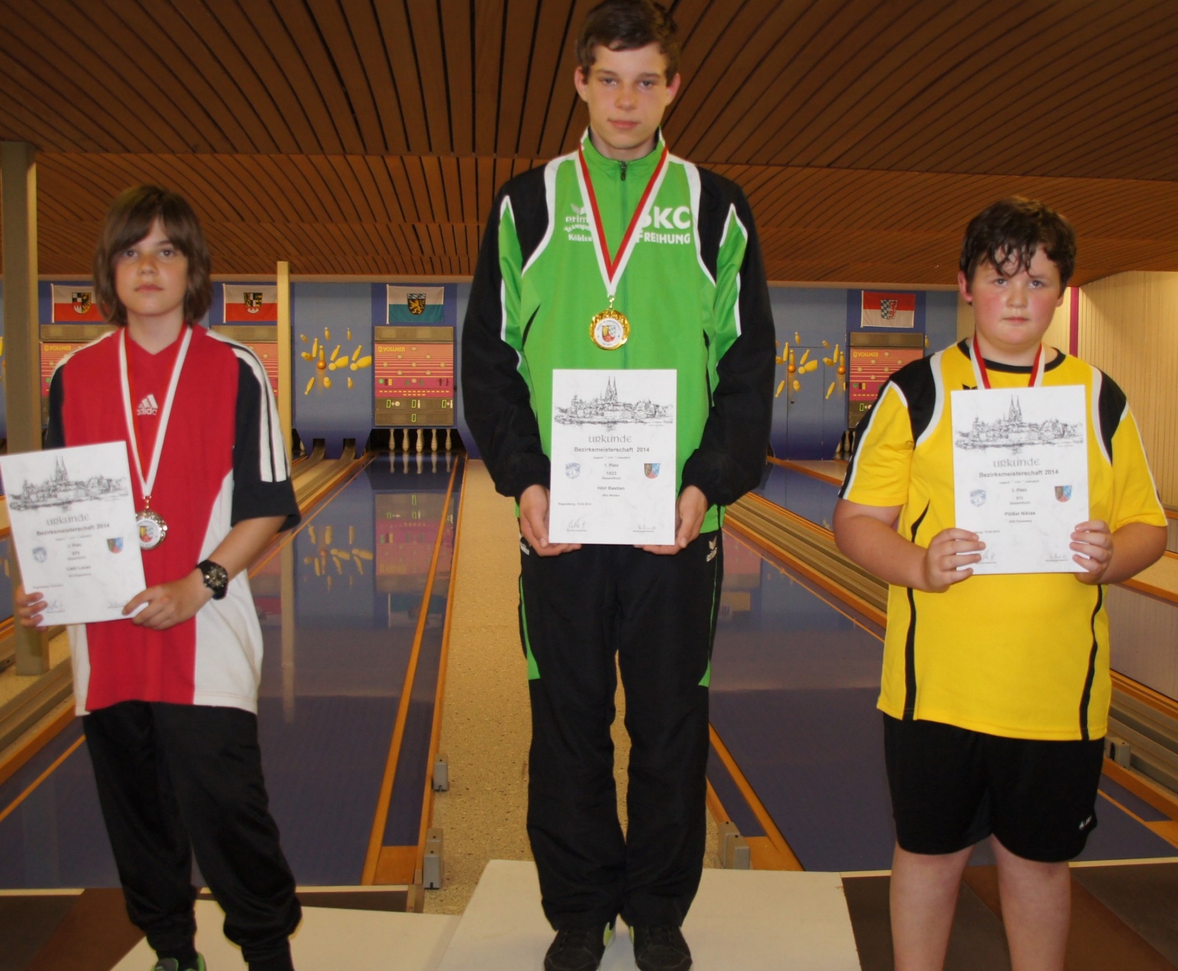 Jugend U 14 männlich 1. Hörl B.,                                                            2. Liebl L., 3. Prößl N.