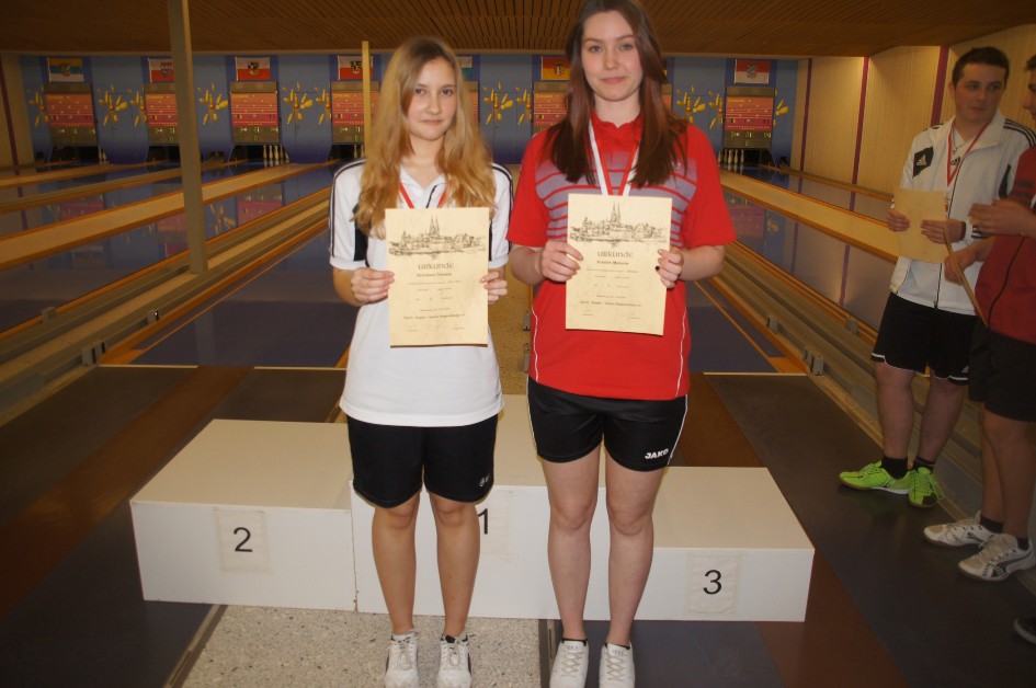 U18 weiblich Platz 2 Schubert D., Platz 3 Kristen M.